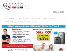 Tablet Screenshot of gqheatingandair.com